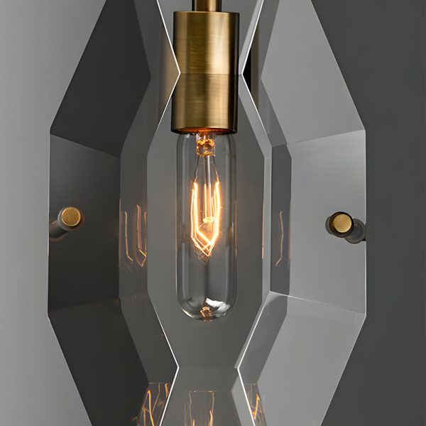 Copper Light Luxury Crystal Smoke Gray Post-Modern Pendant Lights Fixture - Image 4