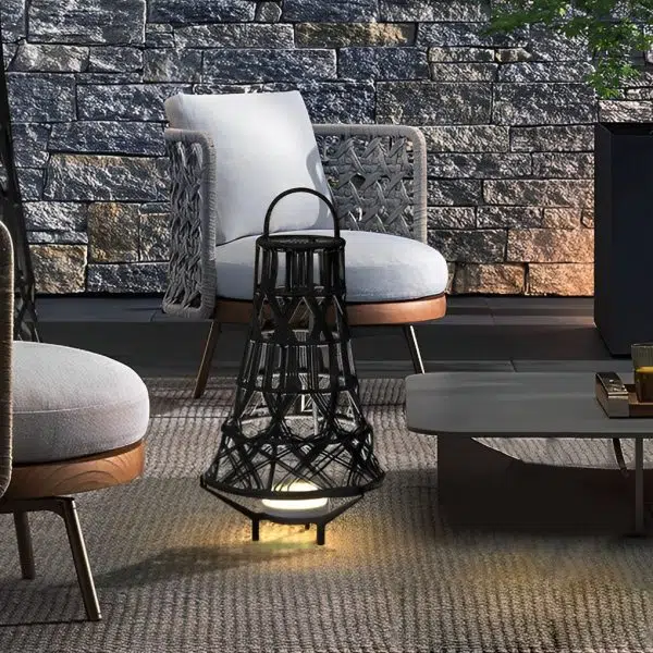 Metal Outdoor Tribal Floor Lamp - Image 3