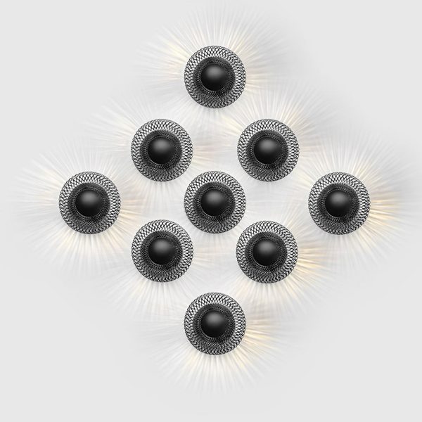 Artistic Creative Circular Nest Grid LED Modern Wall Sconce Lighting - Image 6