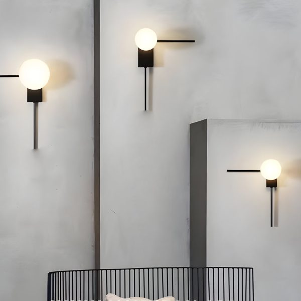 Simple Glass Ball Personalized Nordic Bedroom Wall Light Fixture - Image 4