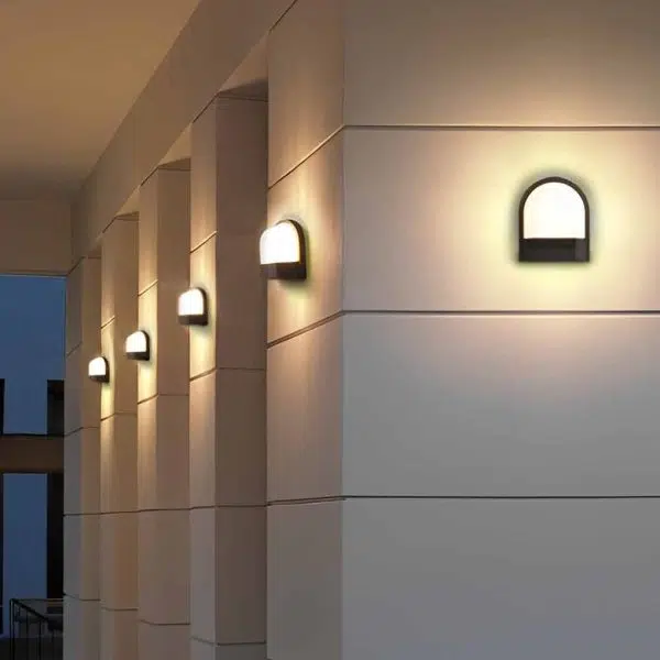Minimalist Waterproof LED Dark Gray Modern Outdoor Wall Lamp Exterior Lights - Image 3