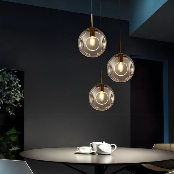 Creative Glass Globe Metal Nordic Small Chandelier Pendant Lighting - Image 7