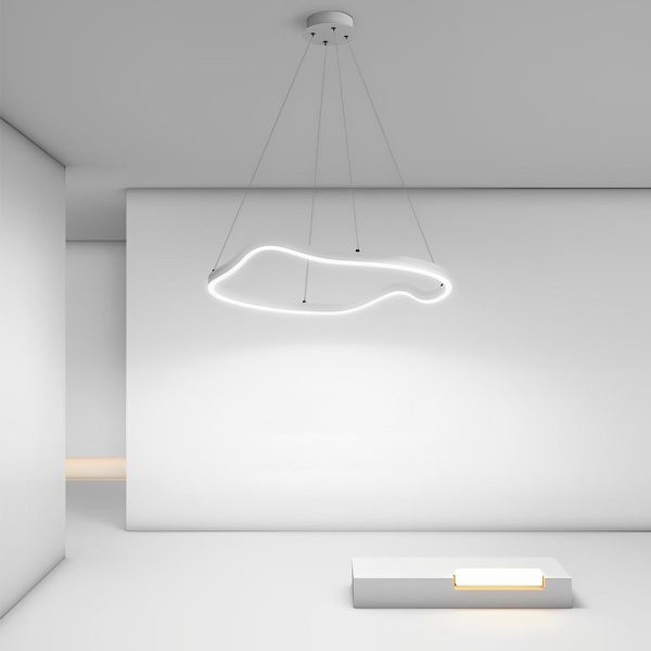 Irregular Ring LED Three Step Dimming Minimalist Chandelier Pendant Lighting - Image 3