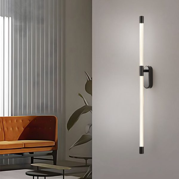 Acrylic Tube Tall Linear Wall Semi-Flush Mount Sconce - Image 2