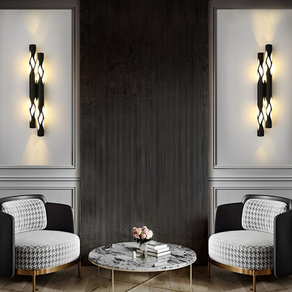 Flames Hollow Up And Down Lighting LED Nordic Wall Sconce Lighting - Image 3