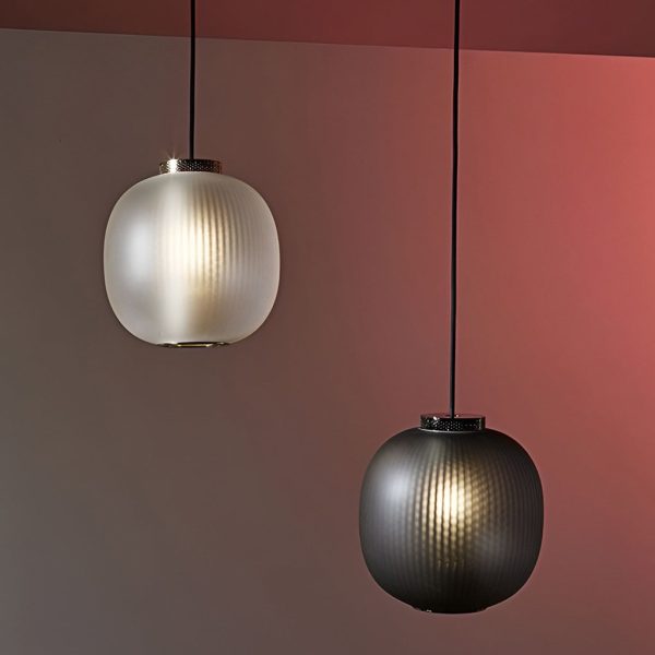 Round Lantern Shaped Glass LED Modern Pendant Light Hanging Ceiling Lights - Image 4