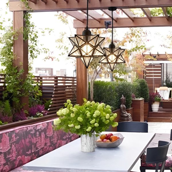 Creative Five-Pointed Star Three Step Dimming Modern Pendant Lights - Image 2