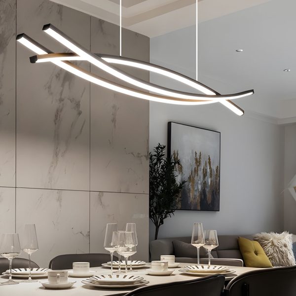Long Lines LED Dimmable Chandelier Dining Room Light Fixtures - Image 4