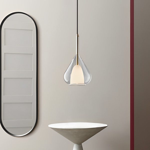 Raindrop Creative Double Layers Glass Nordic Pendant Lights Small Chandelier - Image 4