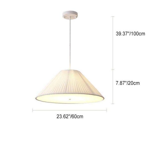 Contemporary Scandinavian Round Iron Acrylic Fabric 4/5 Light Pendant Light For Living Room - Image 10