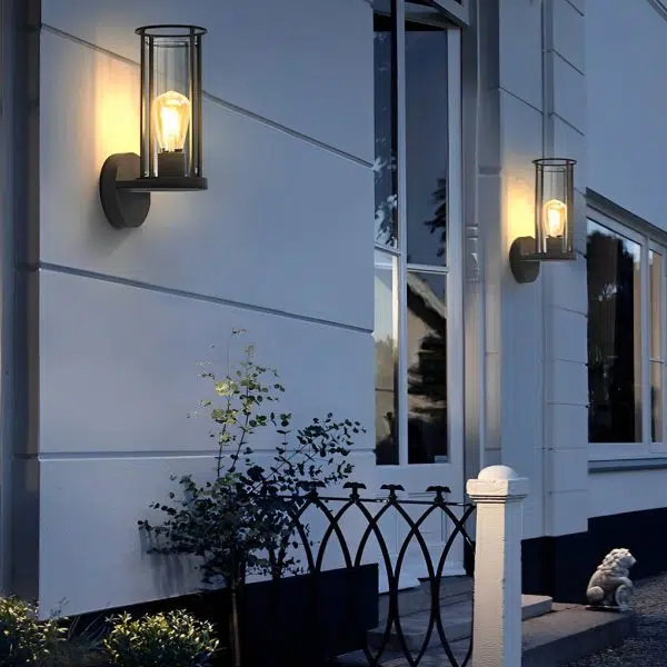 Minimalist Round Waterproof Retro Wall Lamp Outdoor Lawn Lights Path Lights - Image 5