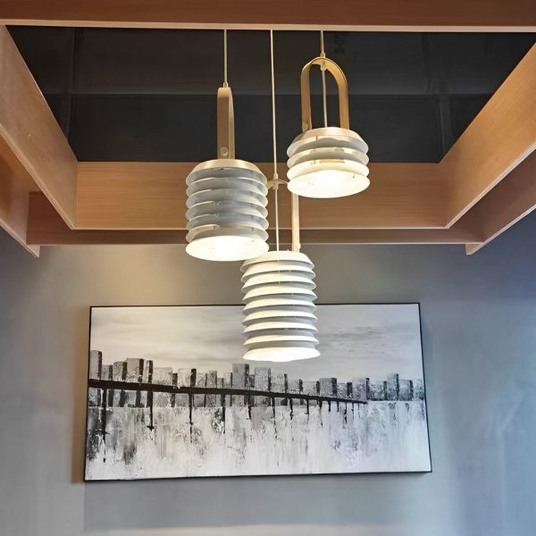 Creative Multi-layer Metal Minimalist Nordic Pendant Light Hanging Lamp - Image 5