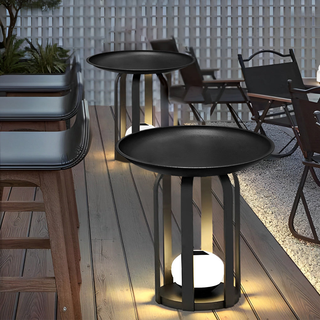 6-0e2e9981-d670-42f5-ac09-23eddab575db.jpg Set of Waterproof Outdoor Table and Solar Floor Lamp - Image 1