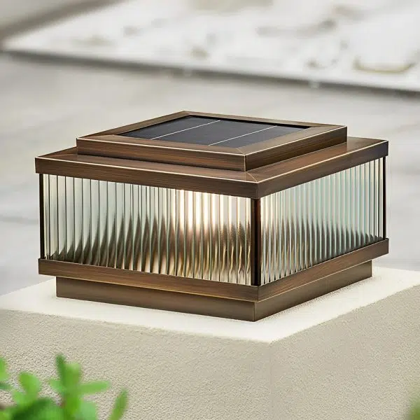 Square Waterproof Intelligent Timing modern Solar Fence Post Lights - Image 4