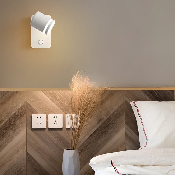 USB Rotatable Magnetic Wall Light Bedside Spotlight - Image 2