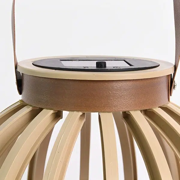 Portable PP Rattan Craft Waterproof LED Modern Solar Outdoor Lanterns - Image 4