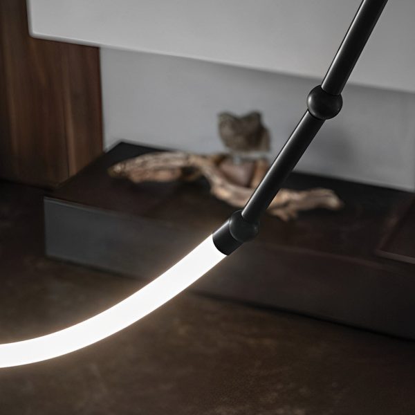 Adjustable Minimalist Line Bamboo Knots Modern Staircase Chandelier - Image 8