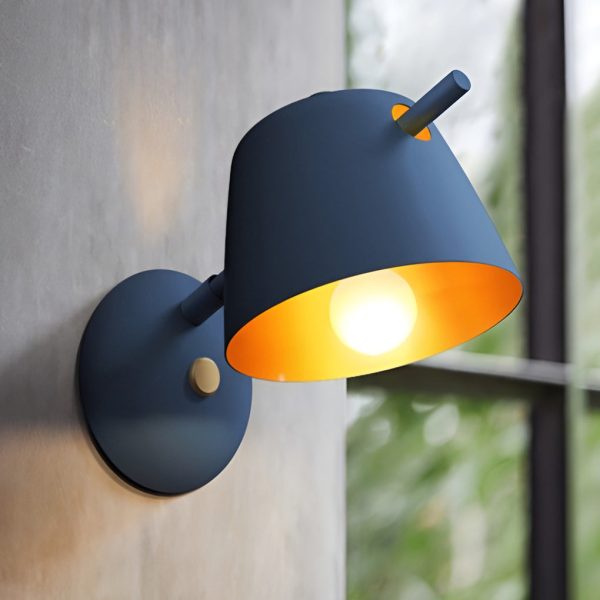 Hat-style Matte Metal Nordic Mounted Modern Wall Sconce Lighting - Image 6