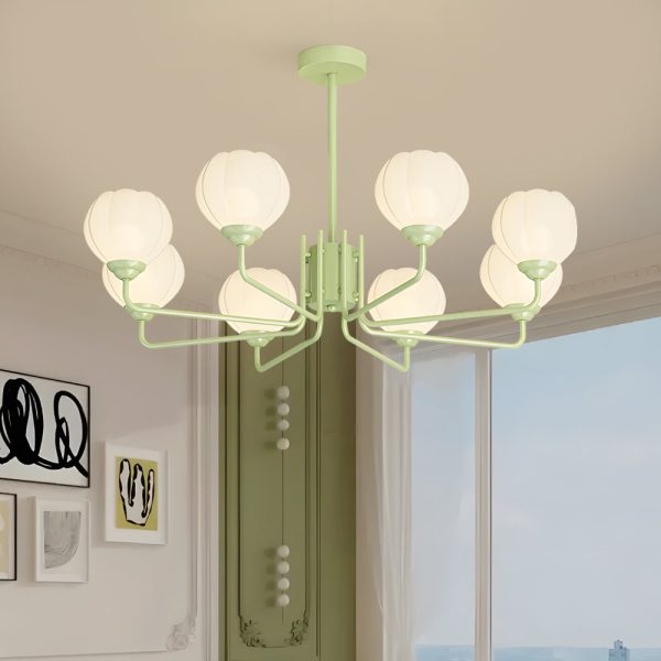 8 Flowers Bell Orchid Three Step Dimming Modern Hanging Lights Fixture - Image 3