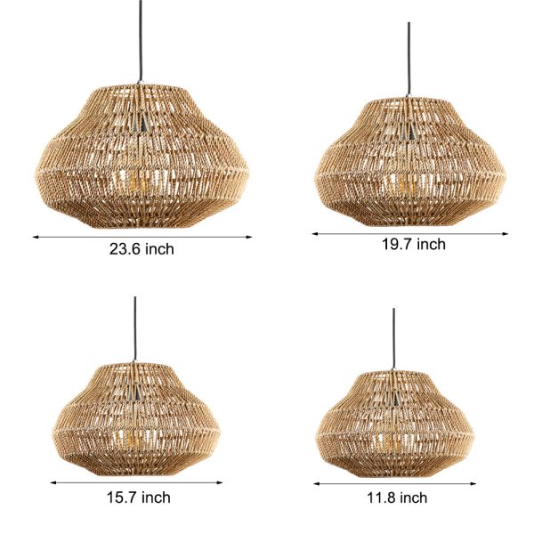 Rattan Shade Personality Creative Japanese Style Restaurant Chandelier - Image 4