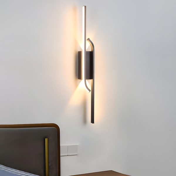 Minimalist Long Strip Aluminum LED Black Nordic Wall Lights Indoor - Image 5