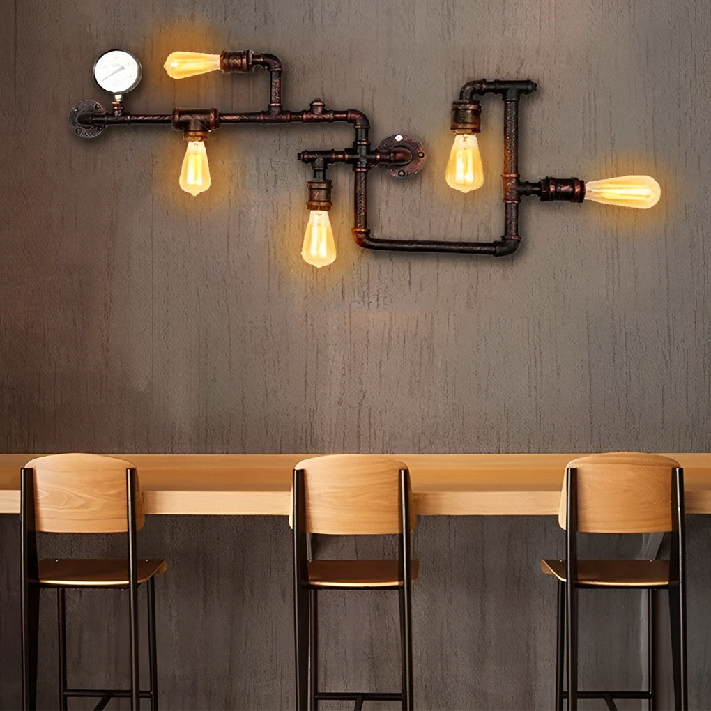 6-2356e197-5a3c-4fd3-b61d-c261d9c62b37.jpg Vintage Iron Water Pipes Retro Creative Industrial Style Wall Light Fixture - Image 1