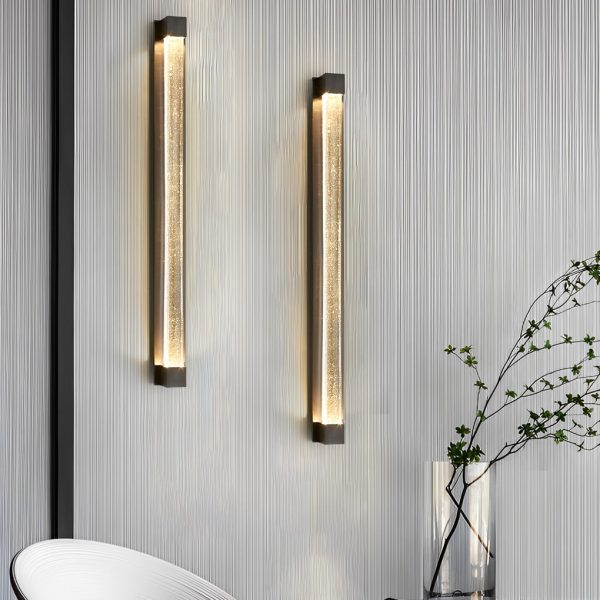 Minimalist Strip Crystal LED Postmodern Wall Lamp Wall Sconce Lighting - Image 4