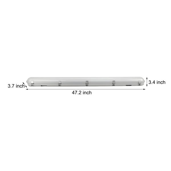 47-inch LED White Vapor-Tight Fixture Flush Mount Ceiling Light, 3000K/5000K/6500K - Image 4