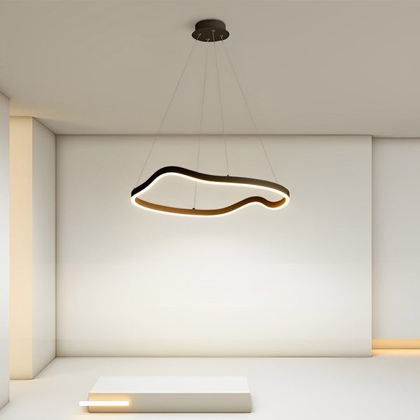 Irregular Ring LED Three Step Dimming Minimalist Chandelier Pendant Lighting - Image 2