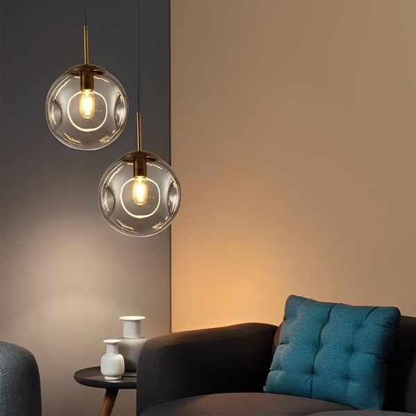 Creative Glass Globe Metal Nordic Small Chandelier Pendant Lighting - Image 5