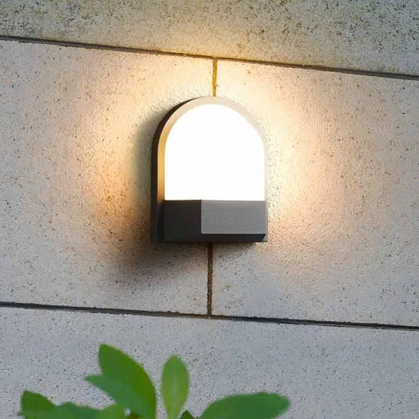 Minimalist Waterproof LED Dark Gray Modern Outdoor Wall Lamp Exterior Lights - Image 4