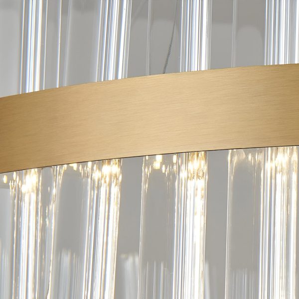 Round Electroplated Metal Crystal 3 Step Dimming LED Nordic Chandelier - Image 6