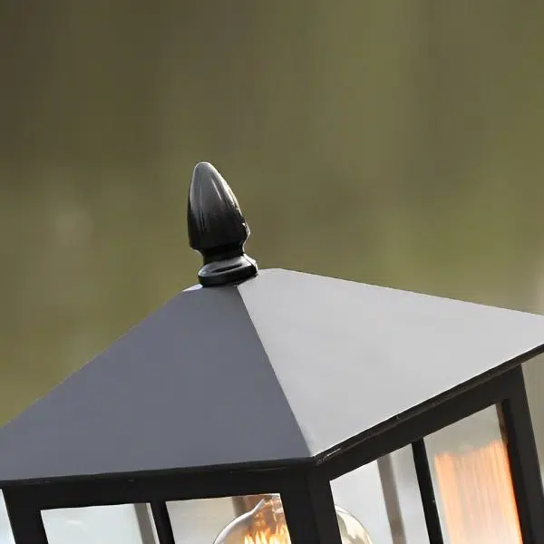 Traditional Square Waterproof LED Black Classic Solar Post Caps Lights - Image 11