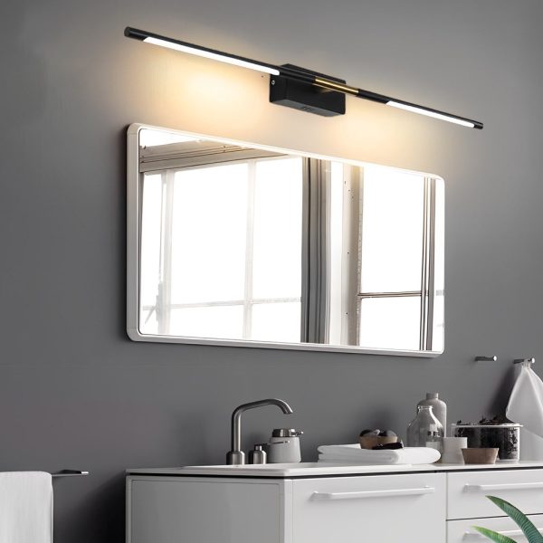 23.6''/39.4'' Black and Gold Linear LED Bathroom Vanity Light Bar - Image 5
