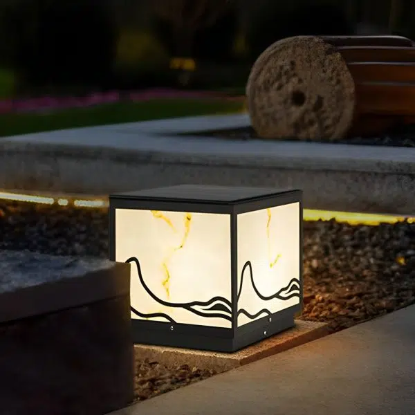 Waterproof LED Mountain Scenery Intelligent Solar Solar Post Caps Lights - Image 5