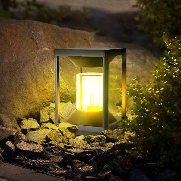 Square Minimalist Waterproof LED Black Modern Solar Fence Post Lights - Image 4