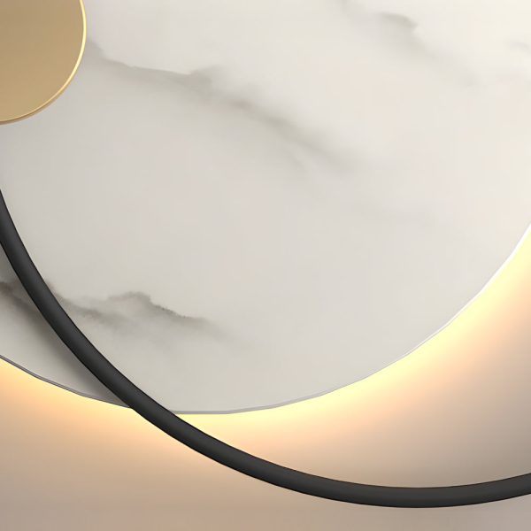 Dia 13''/26'' Round Marble Decorative LED Wall Sconces for Home - Image 5