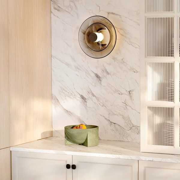 Round Creative Double-layered Glass LED Nordic Wall Sconces Lighting - Image 2