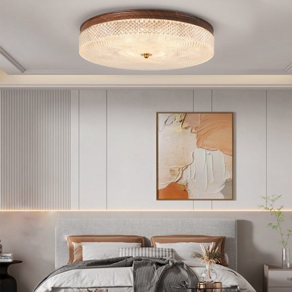 Round Acrylic LED Dimmable with Remote Control Retro Ceiling Lights Fixture - Image 2