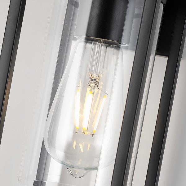 Rectangular Minimalist Iron Glass Black Retro Industrial Wall Lamp - Image 6