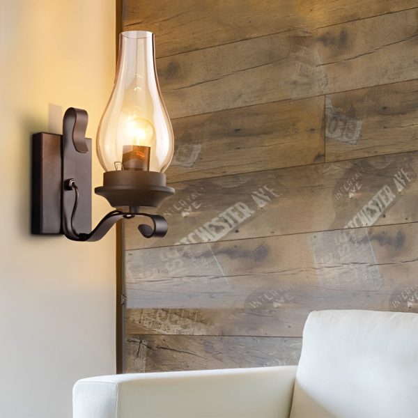 Retro Glass E27 Industrial Wall Lamp Wall Sconces Lighting - Image 2