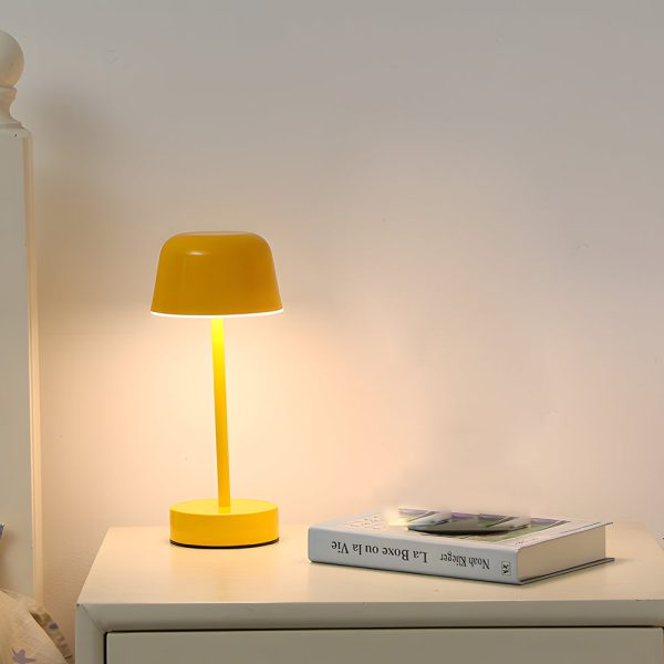 Tunable Metal Finish Table Lamp in Hat-style - Image 4