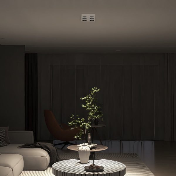 Peg Rectangular 6/8-Light White LED Flush Mount Light - Image 3