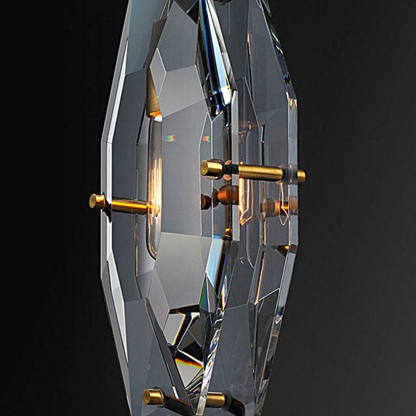 Copper Light Luxury Crystal Smoke Gray Post-Modern Pendant Lights Fixture - Image 5