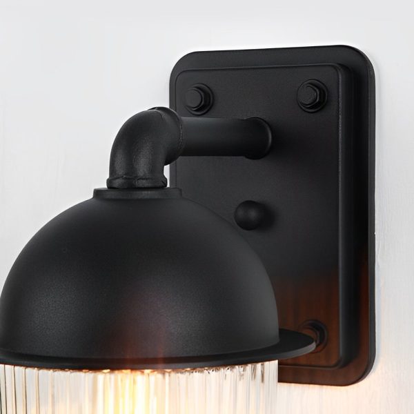 Waterproof Glass Ball Matte Black Modern Outdoor Wall Lamp Exterior Lights - Image 7