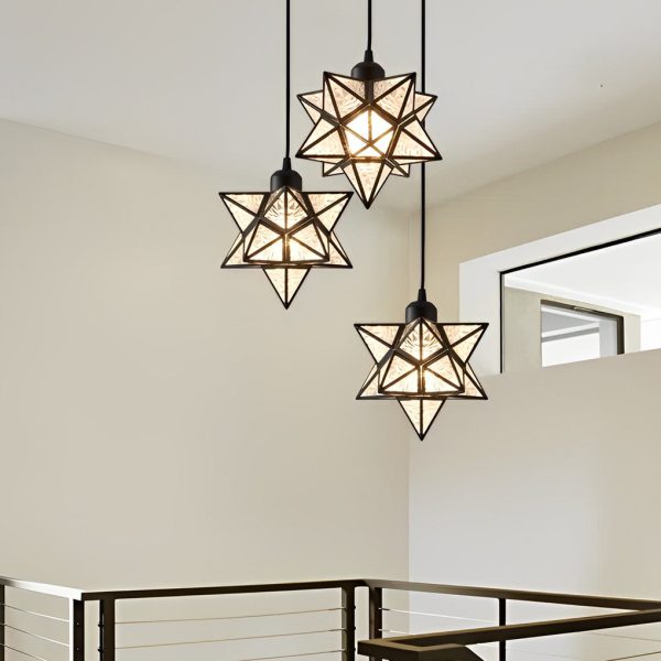 Creative Five-Pointed Star Three Step Dimming Modern Pendant Lights - Image 4