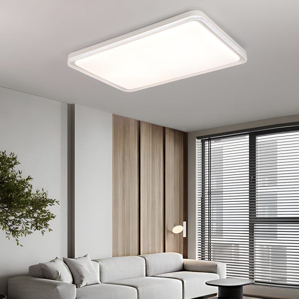White Acrylic LED Flush Ceiling Lighting - Image 3