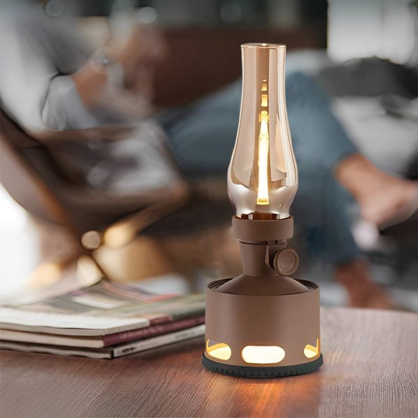 Modern Battery Operated Kerosene Style LED Table Lamp - Image 3