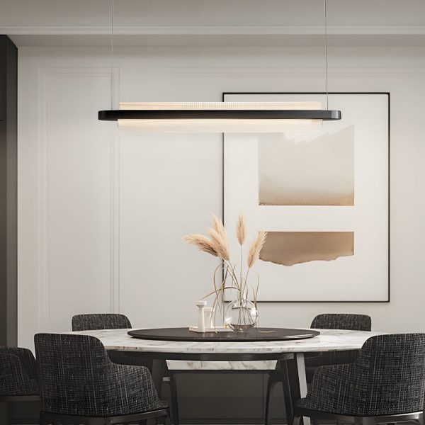 Modern Nami Linear Suspension Lamp Elegant Acrylic Island Light - Image 4