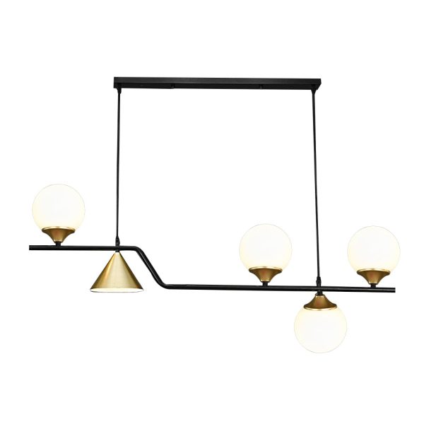 Strip Cone Glass Bubbles LED Iron Electroplating Nordic Chandelier - Image 24